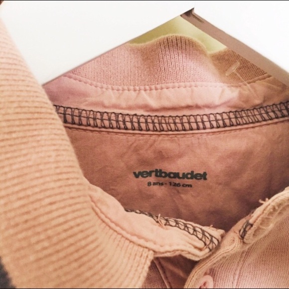 VERTBAUDET (UK) Rugby Collared Polo Top/Shirt With Long Sleeves Salmon Pink 8Y - Picture 5 of 6